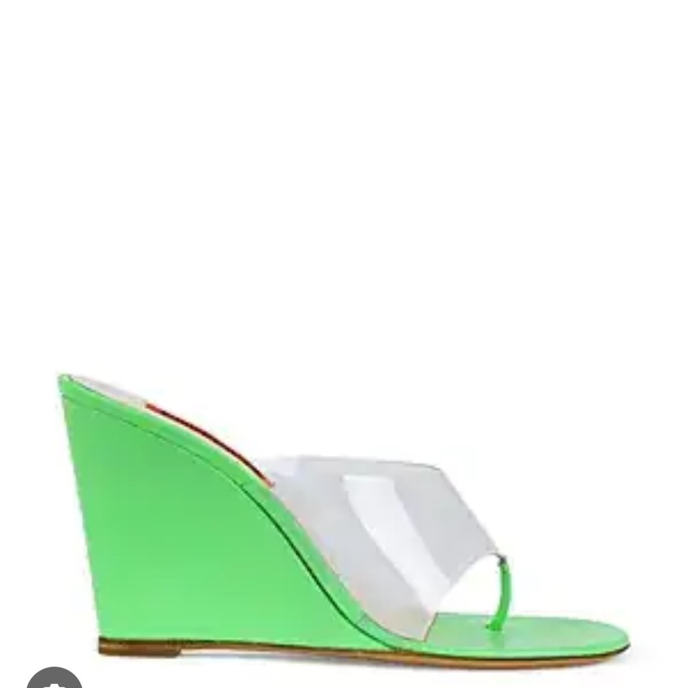 SIMON MILLER F251 Bil Thong Wedge Sandals - Happy Green Clear 41/ US 11